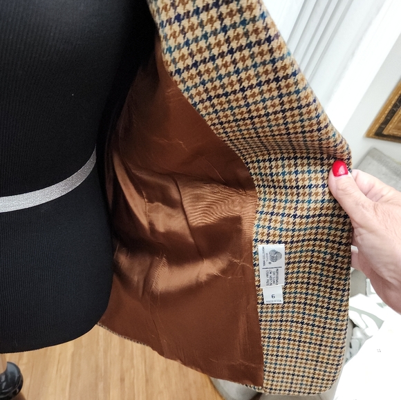 Classic Evan‎ Picone Petites Plaid Wool Blazer  Size 6
